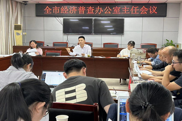 副主任,市统计局党组成员,副局长孙益民主持会议并部署下一阶段工作